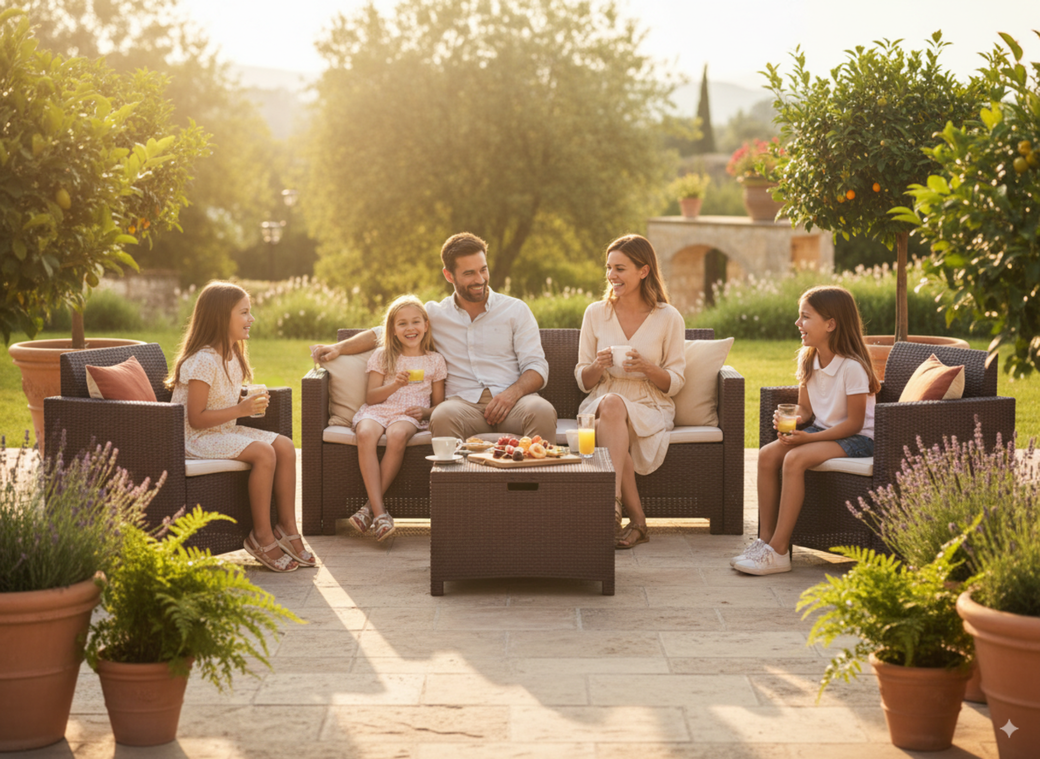 Garden Landia family terrace setting